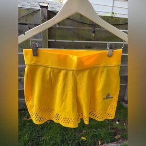 Stella McCartney Adidas Yellow Shorts Athletic Tennis Cage Athleisure